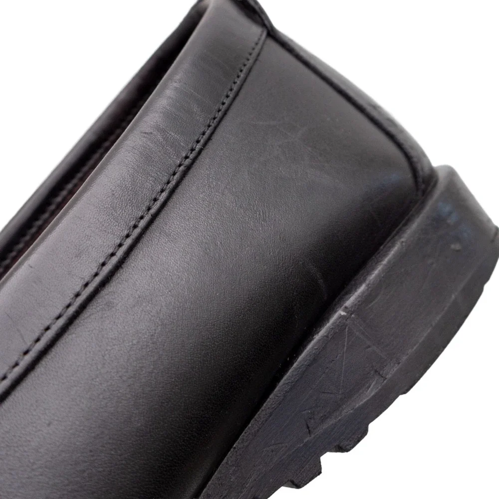 SALVATORE FERRAGAMO Men's‎ Size 8.5 D Black Leather Horsebit Loafers Italy